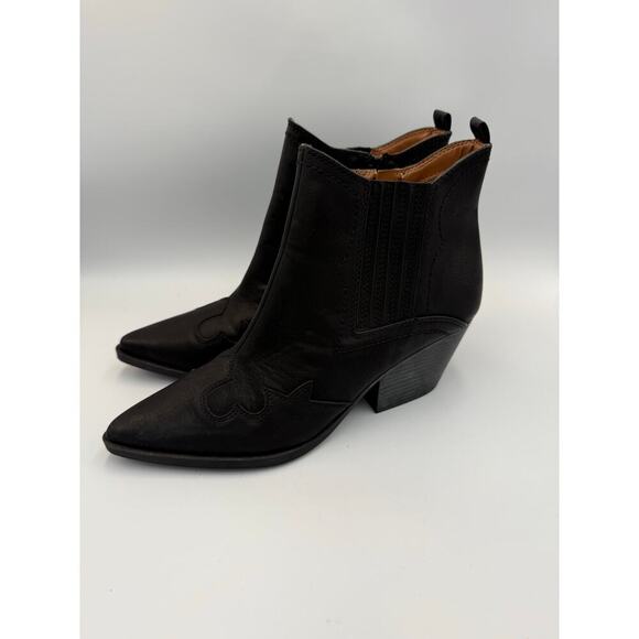 Indigo Rd Women's Western Booties Pointed Toe Zip Ankle Boots 10 Black - Picture 3 of 5